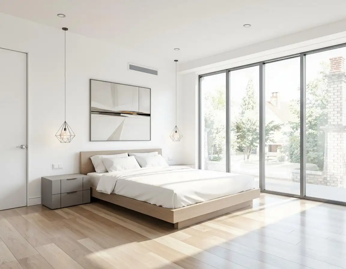 Modern eingerichtetes Schlafzimmer