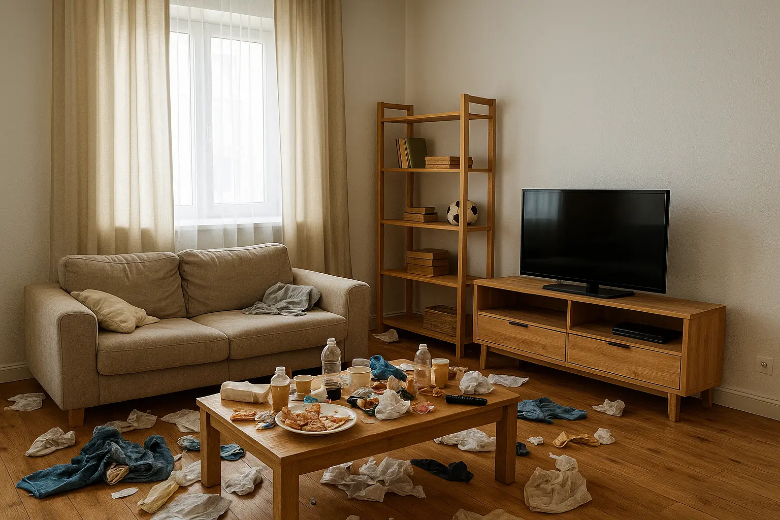 Zugestellte Wohnung — Vorher